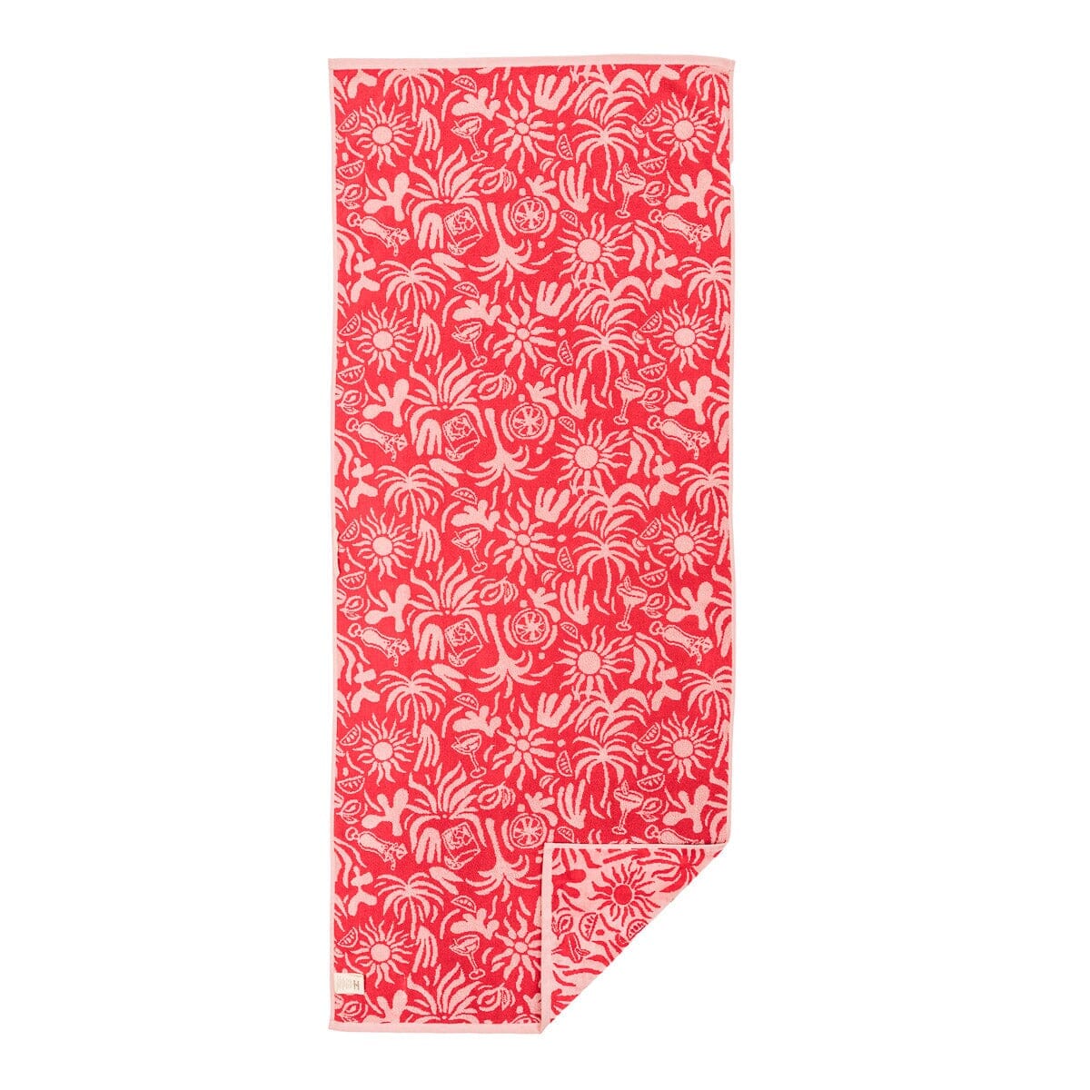 The Havana Towel - Strawberry Daiquiri Tiki Havana Beach Towel Business & Pleasure Co 