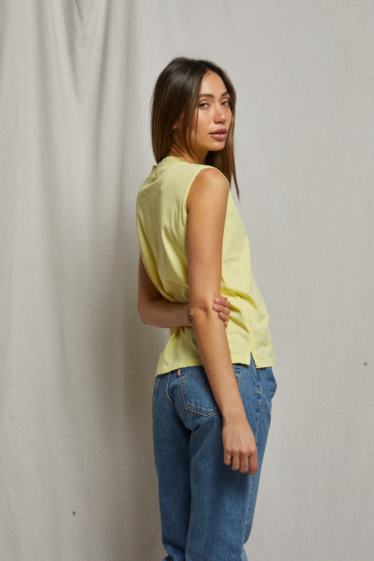 T11 - Margot - Cotton Sleeveless V Neck Tee