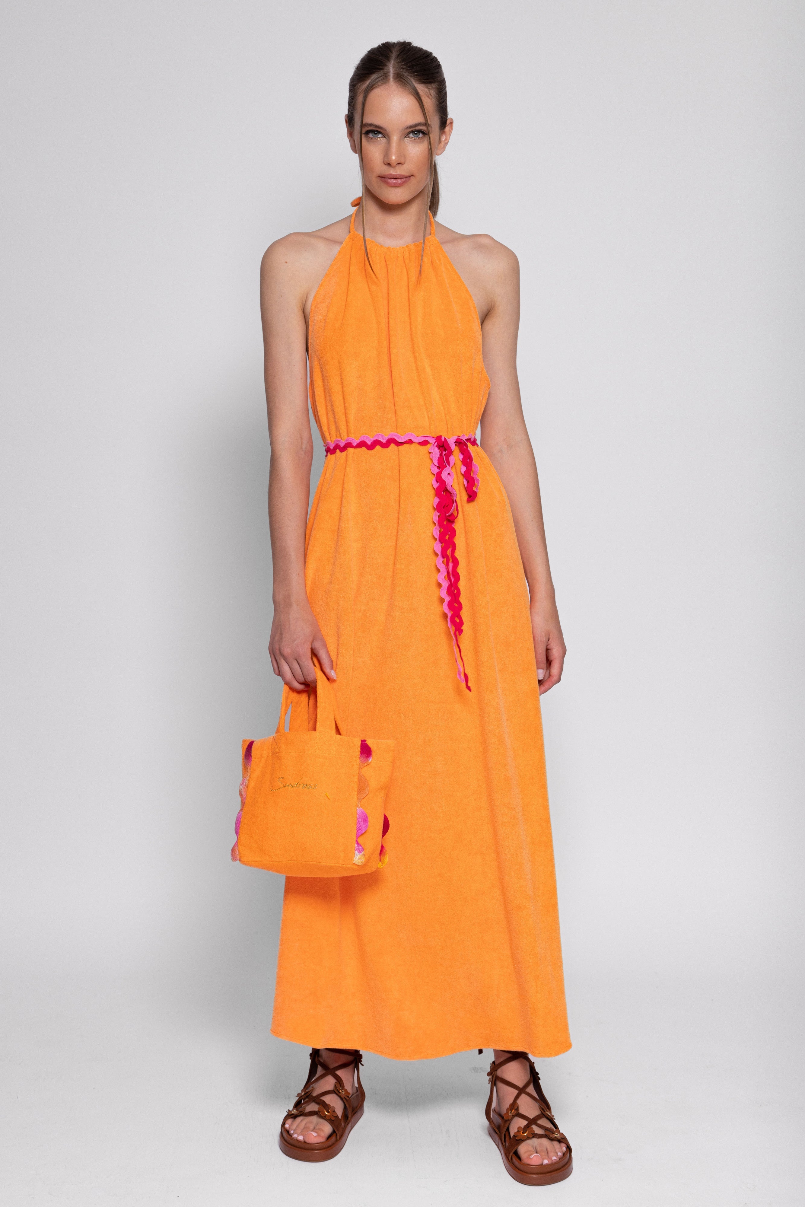 MARLA LONG DRESS TERRY ORANGE