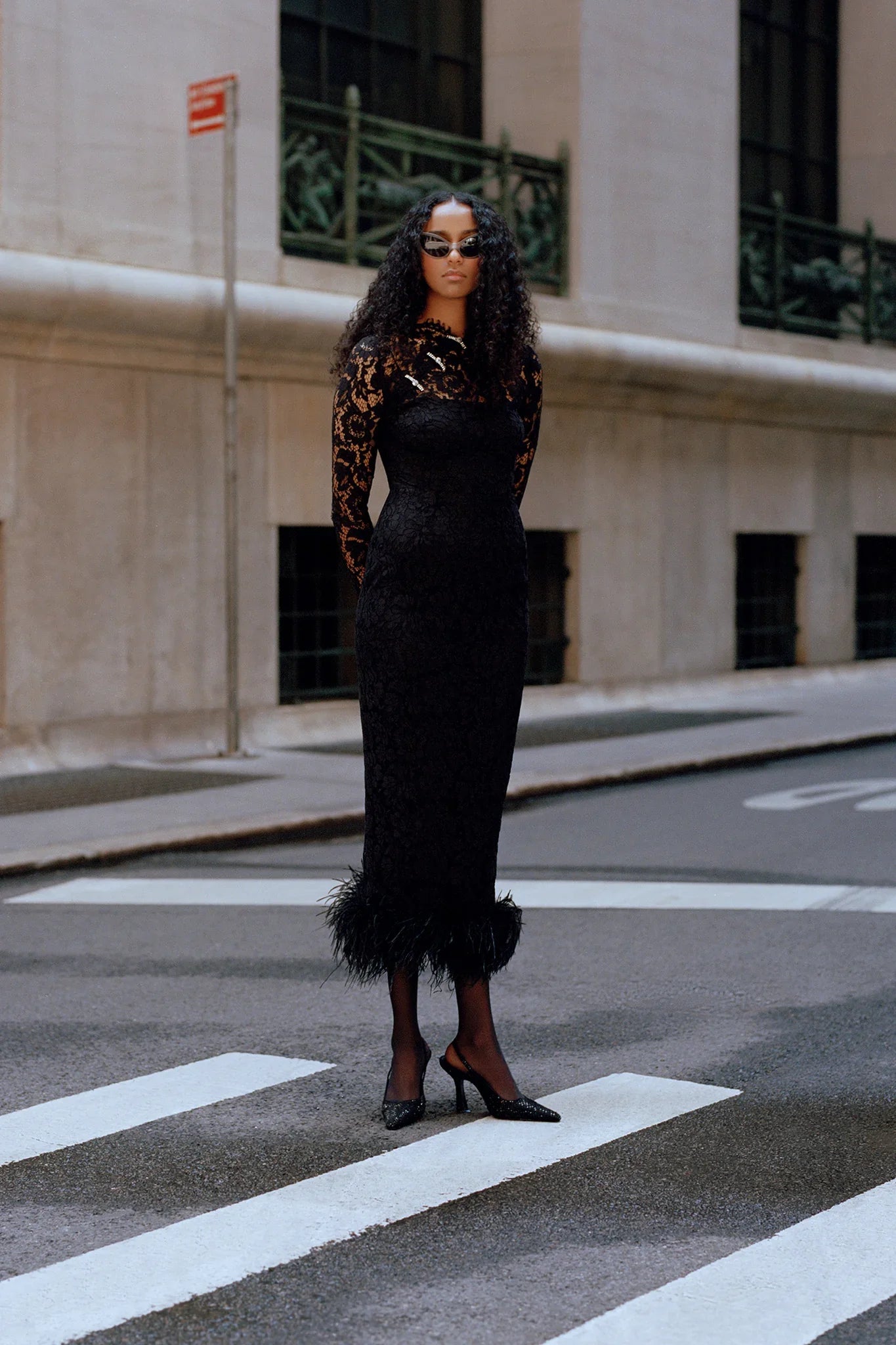 Maxine Lace Dress - Black