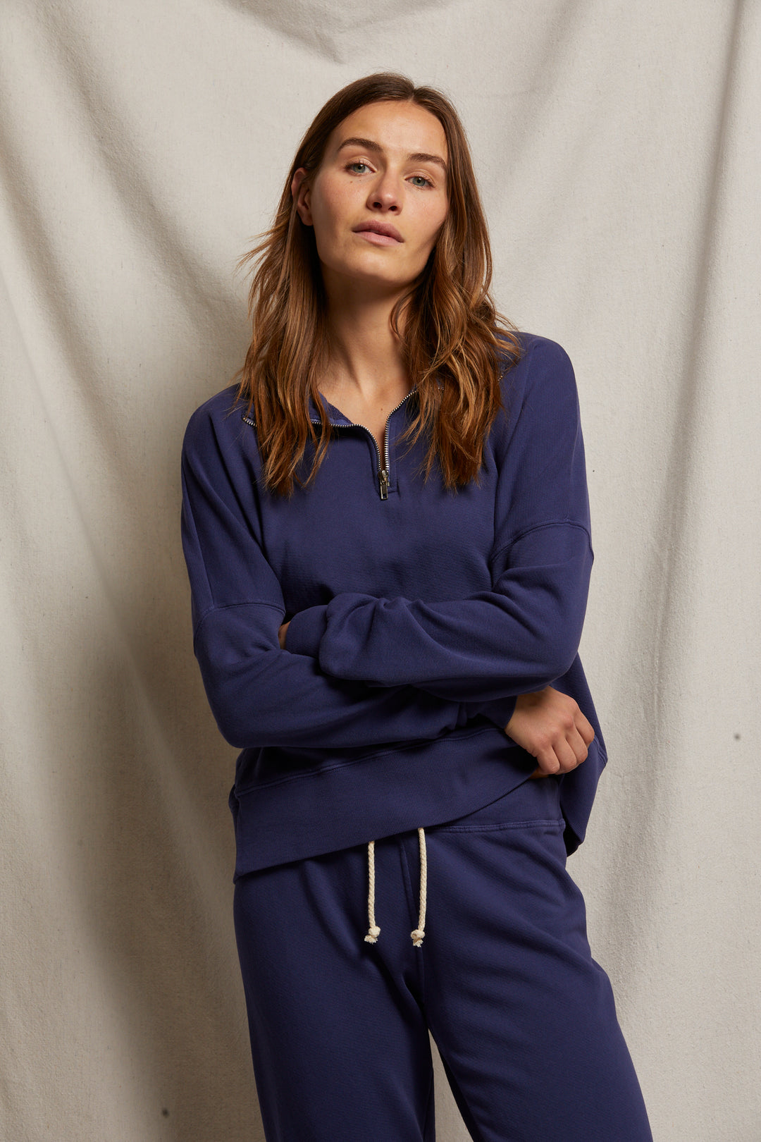 T195 - Maren -  French Terry Half Zip
