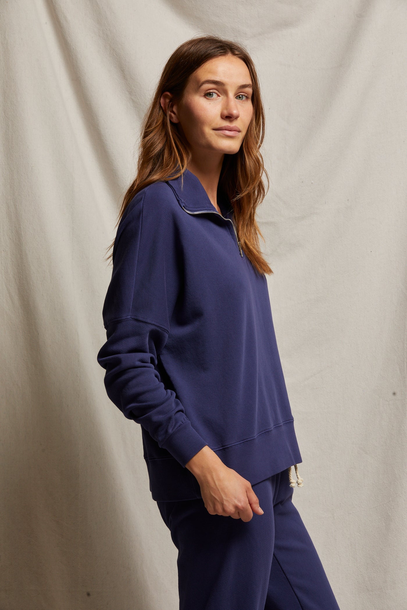 T195 - Maren -  French Terry Half Zip