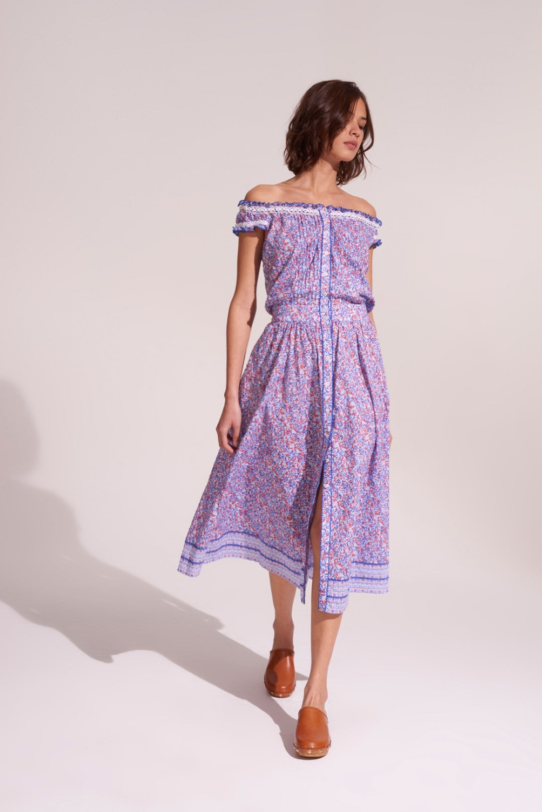 MIDI DRESS ASTRID X CT PM WITH SHORT - LIGHT BLUE PAQUERETTE