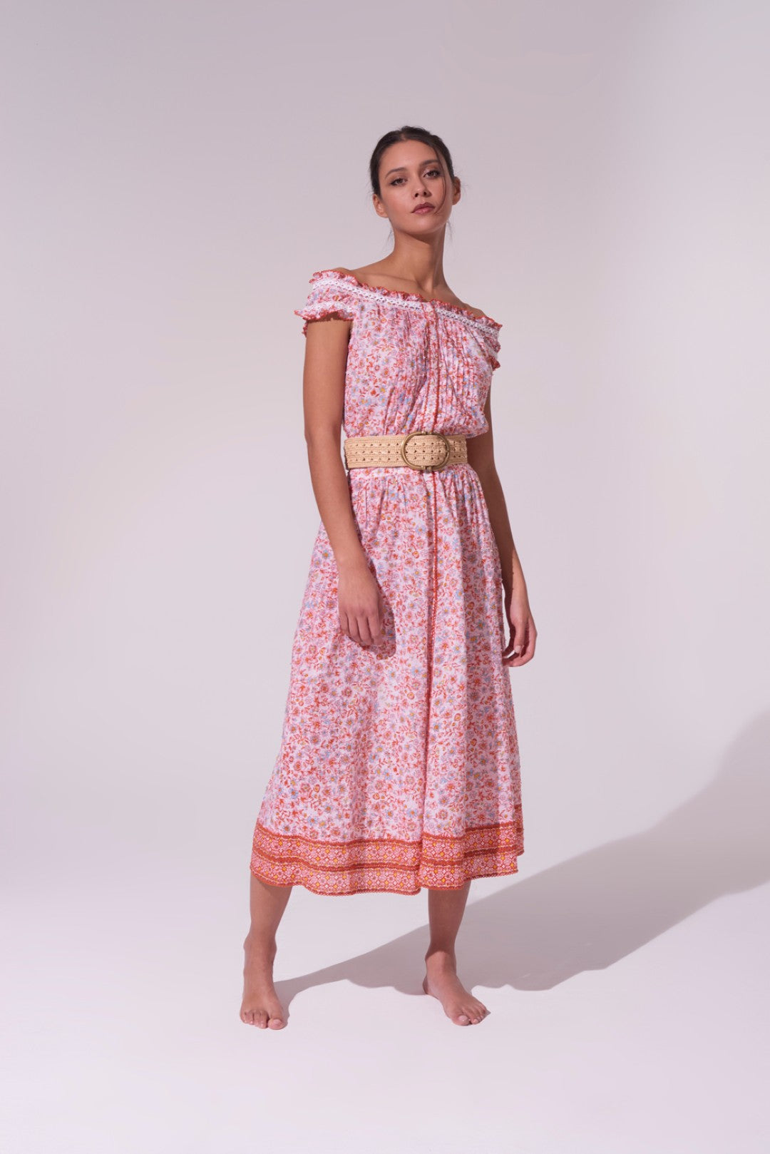MIDI DRESS ASTRID X CT PM WITH SHORT - PINK MAGNOLIA