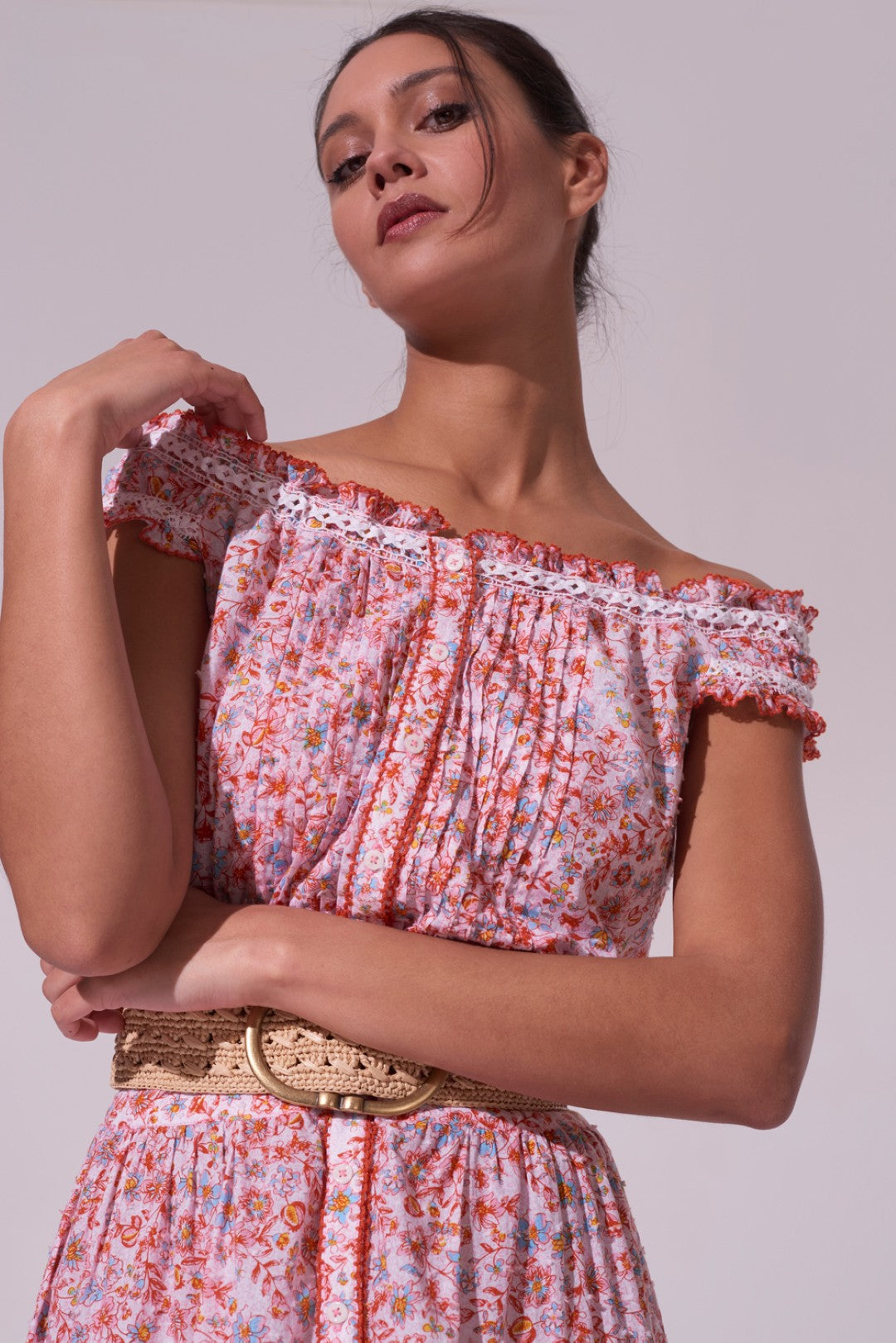 MIDI DRESS ASTRID X CT PM WITH SHORT - PINK MAGNOLIA