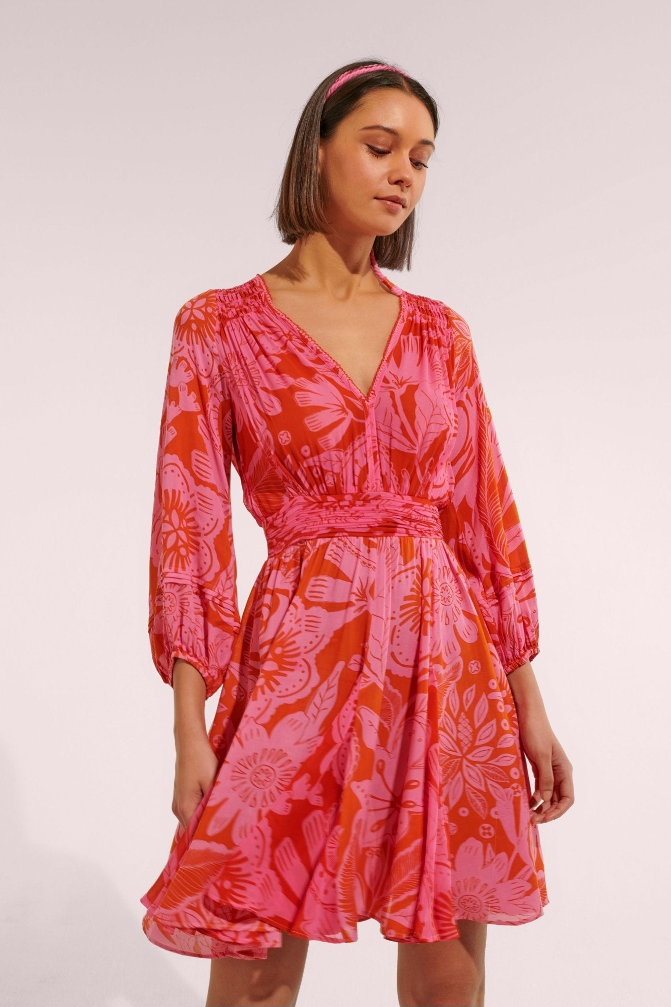 Mini Dress Anabelle - Pink Gauguin
