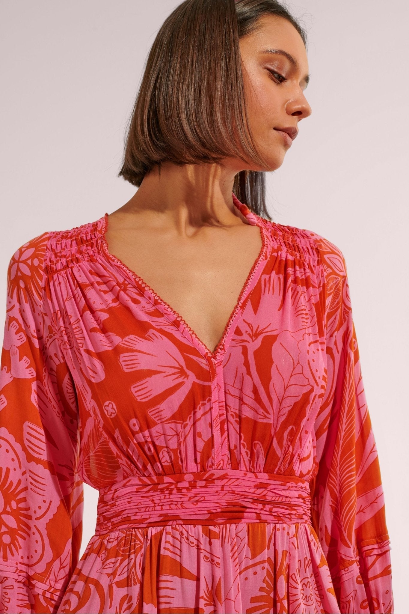 Mini Dress Anabelle - Pink Gauguin