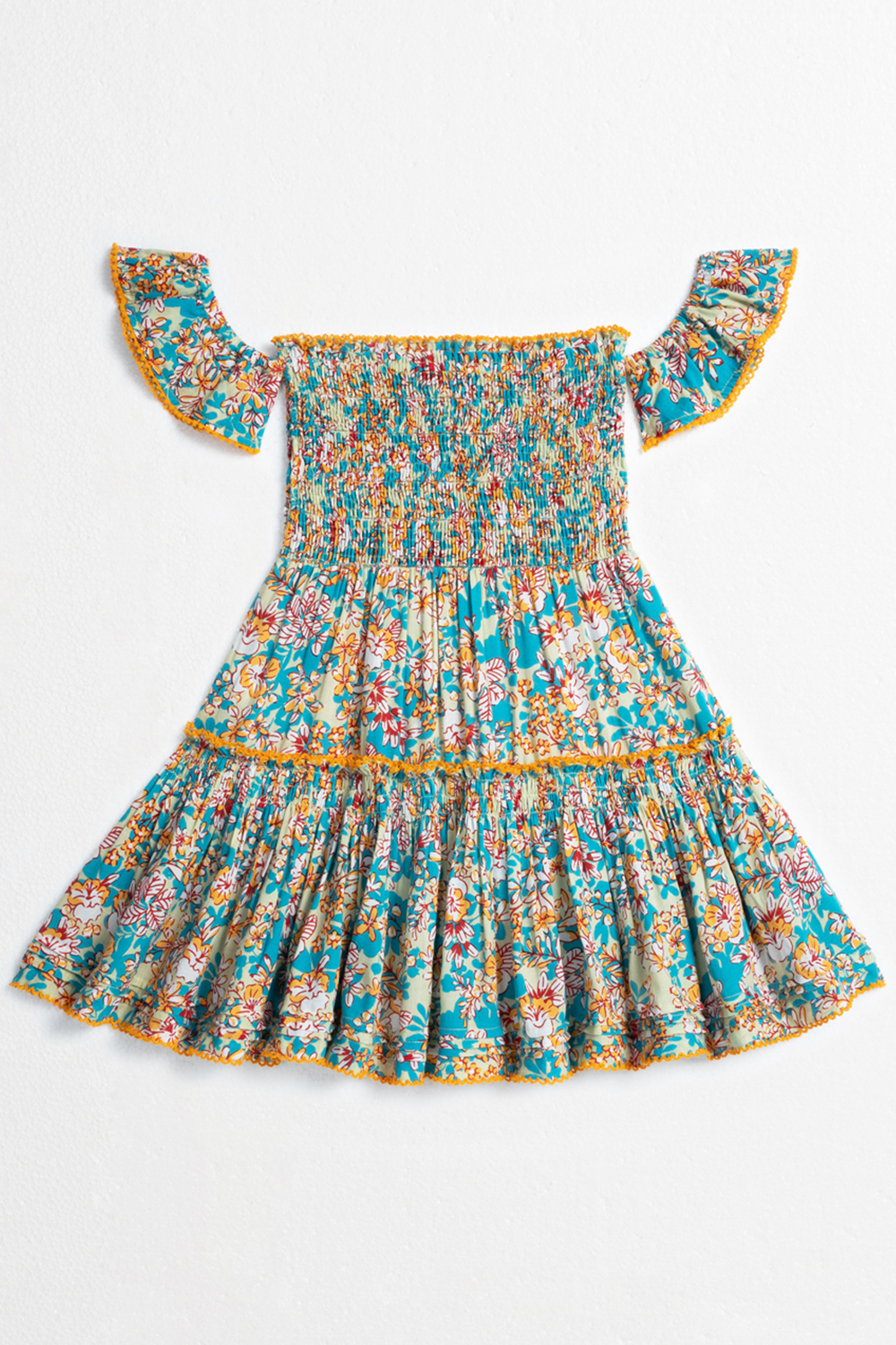 Mini Dress Aurora Kids V Green Sweet Bell Viscose