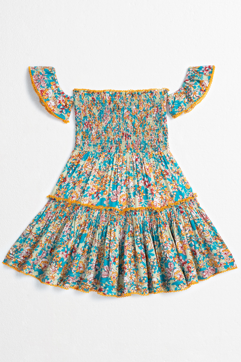 Mini Dress Aurora Kids V Green Sweet Bell Viscose