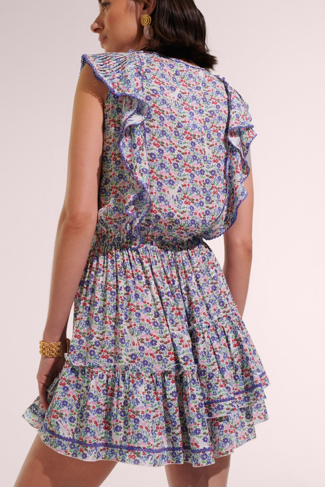 MINI DRESS BAMBI V - BLUE JARDIN