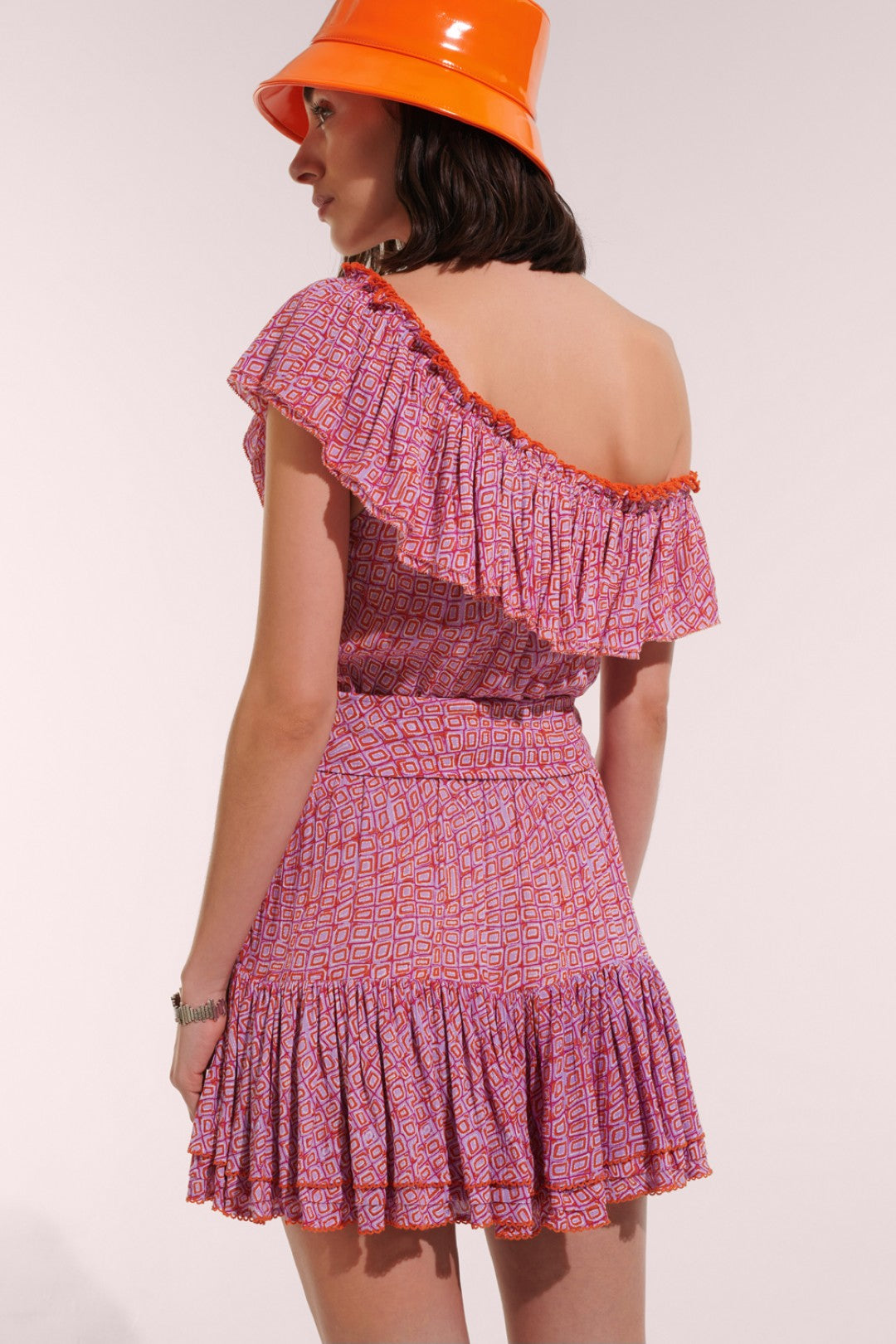 MINI DRESS BELLA V CK - LILAC ABORI