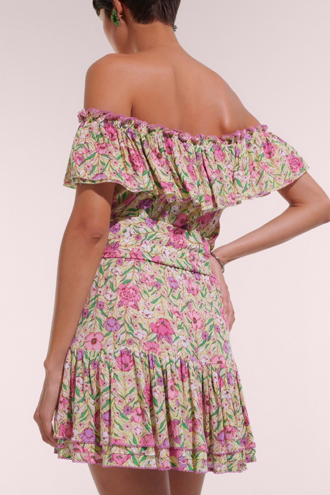 MINI DRESS BELLA V CK - GREEN PETUNIA