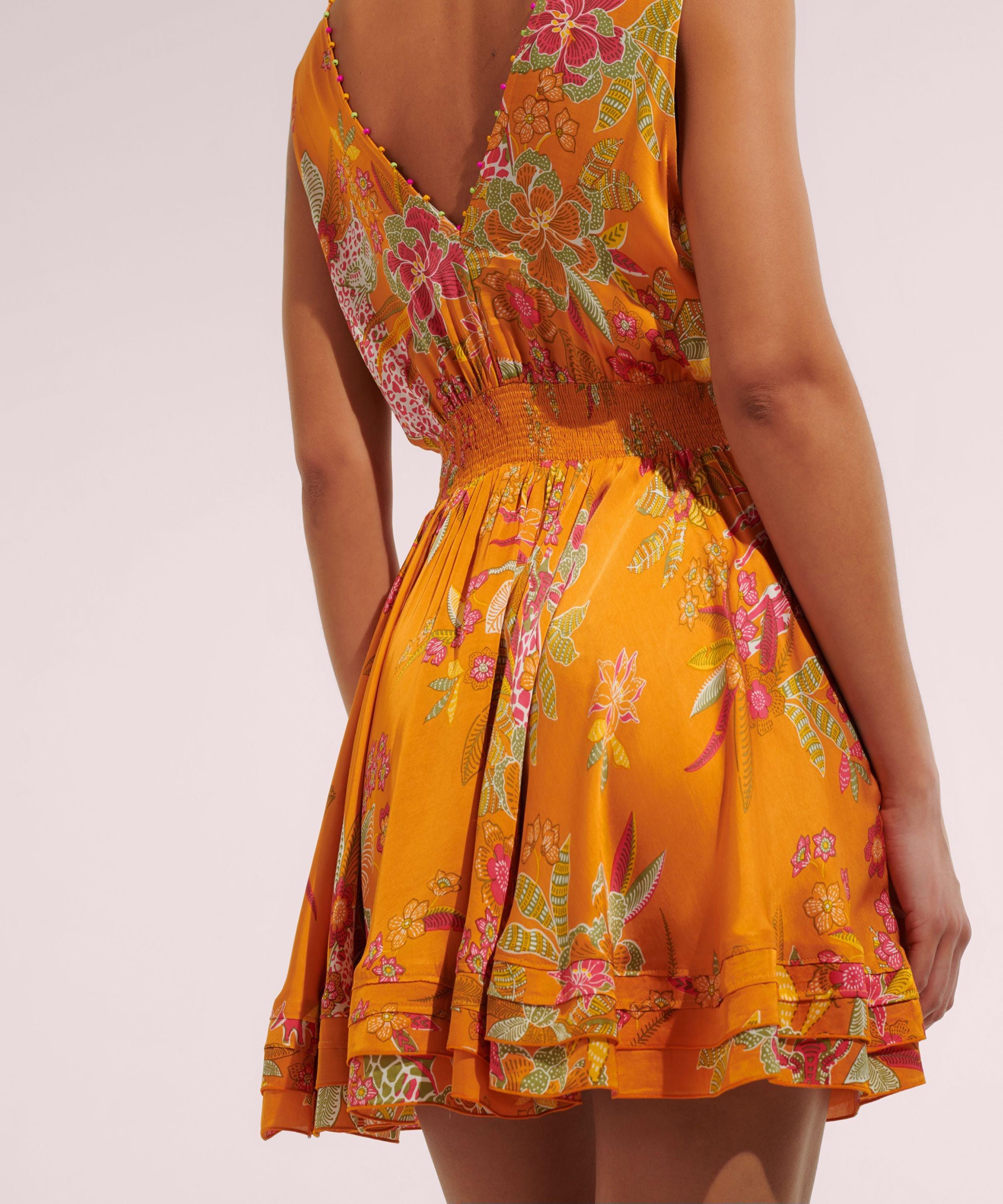 Mini Dress Bessie - Orange Leo Forest