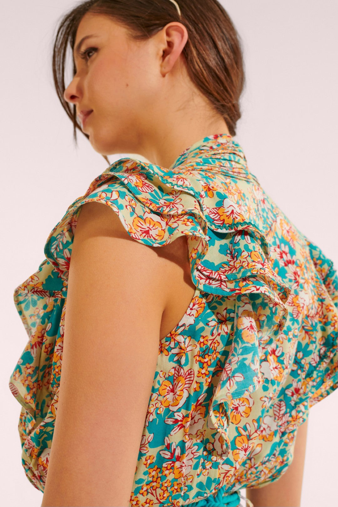 MINI DRESS BICE V - GREEN SWEET BELL