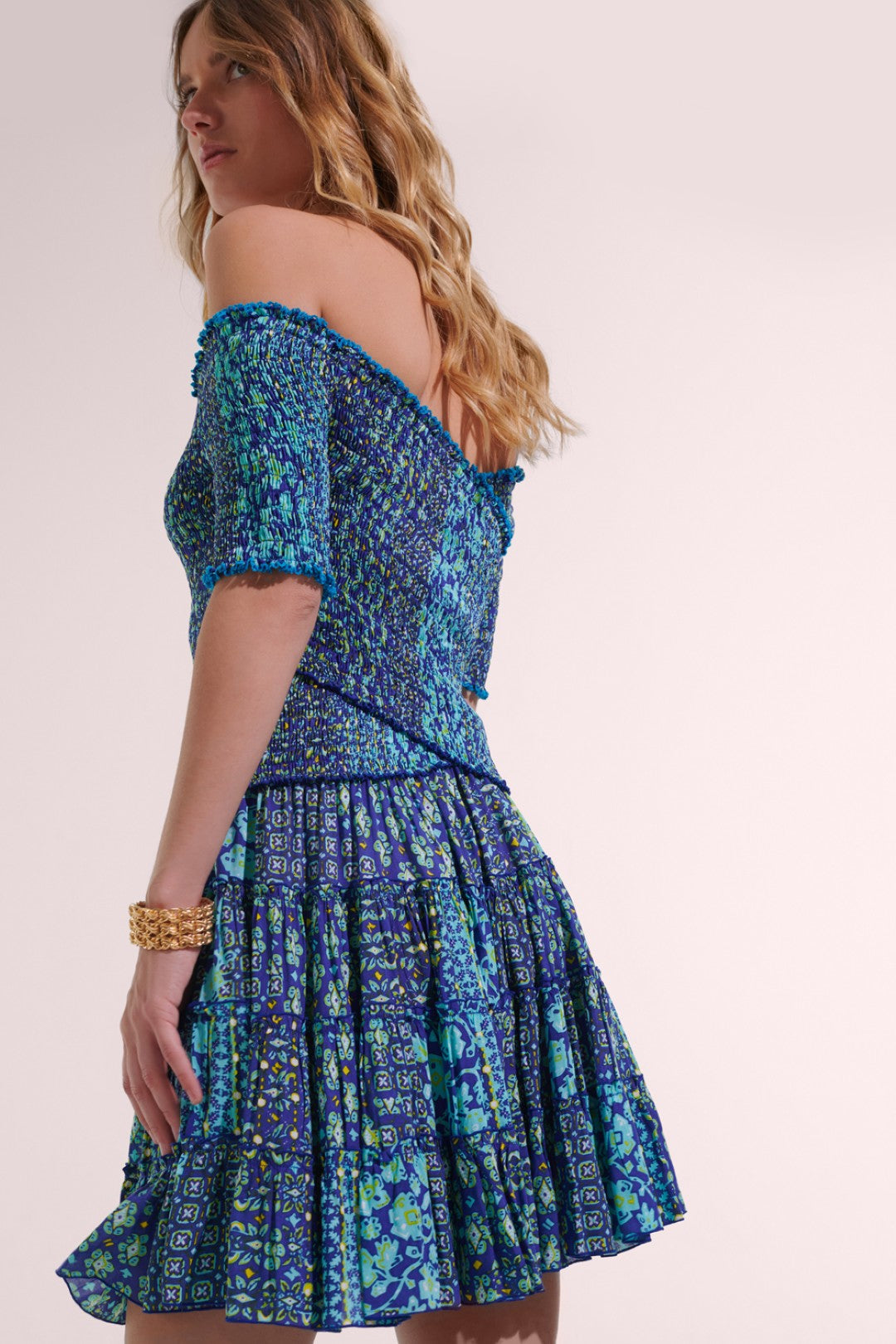 MINI DRESS SOLEDAD V - BLUE VERTI BATIK