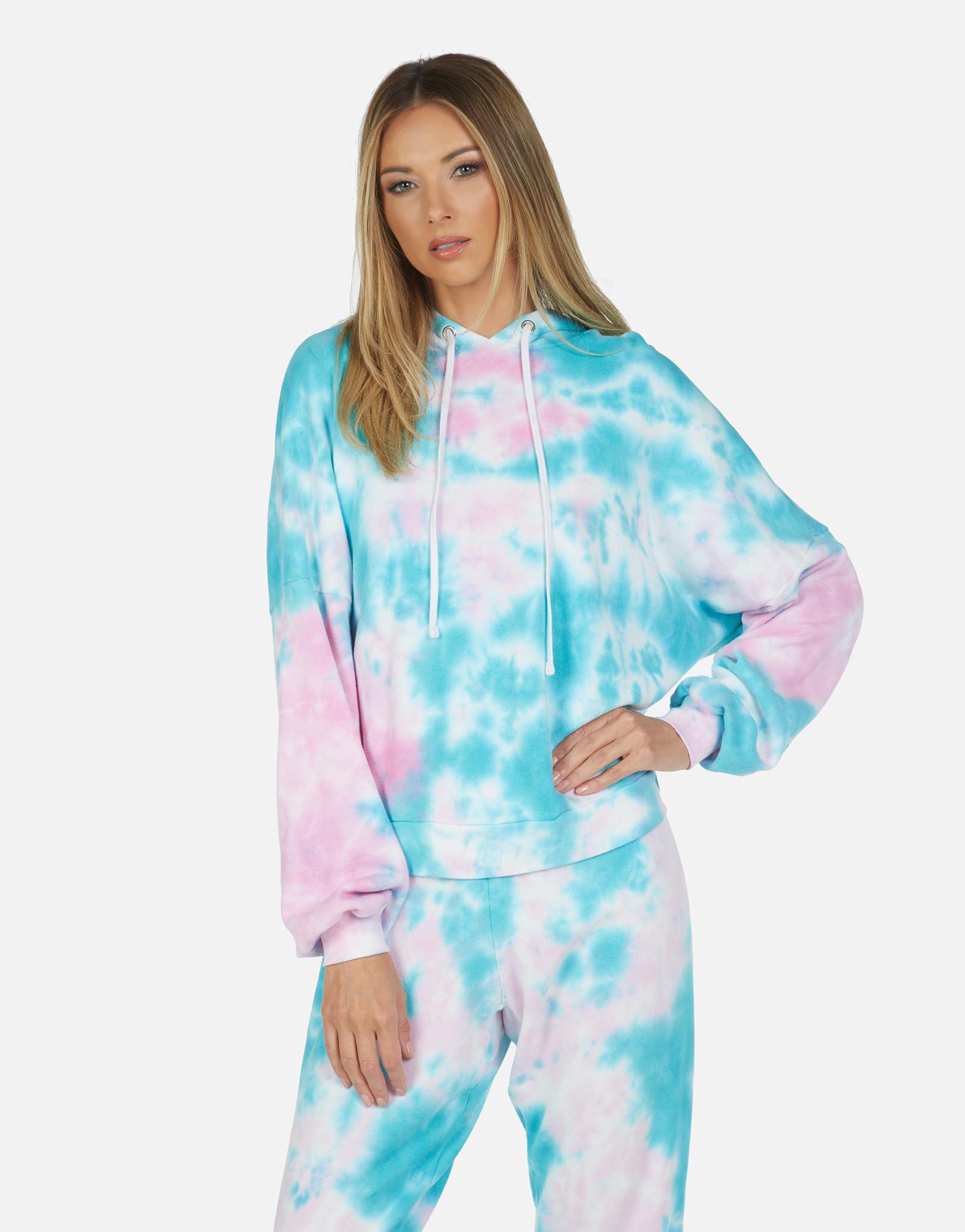 Michael Lauren Women's Gower LE Tie Dye Crop Hoodie