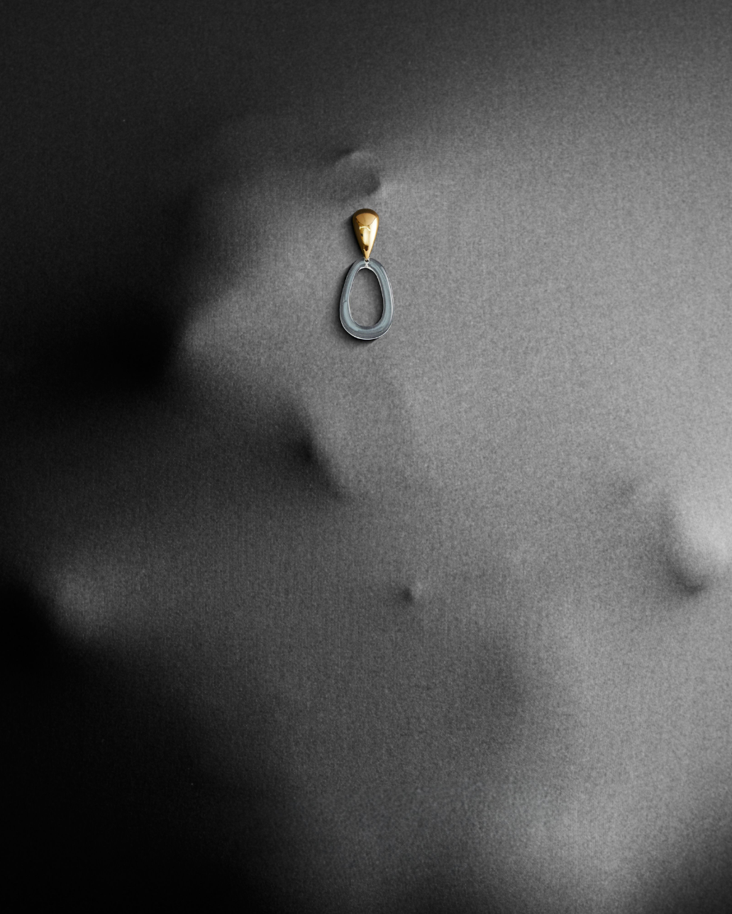 ACRYLIC STATEMENT HOOP EARRING