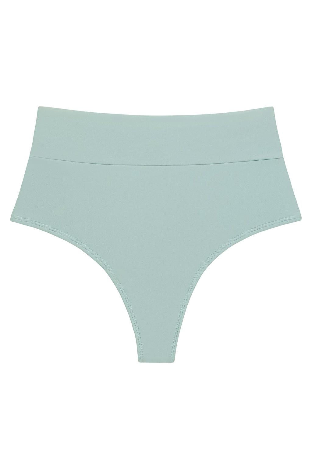 Powder Blue Full Coverage High Rise Bikini Bottom