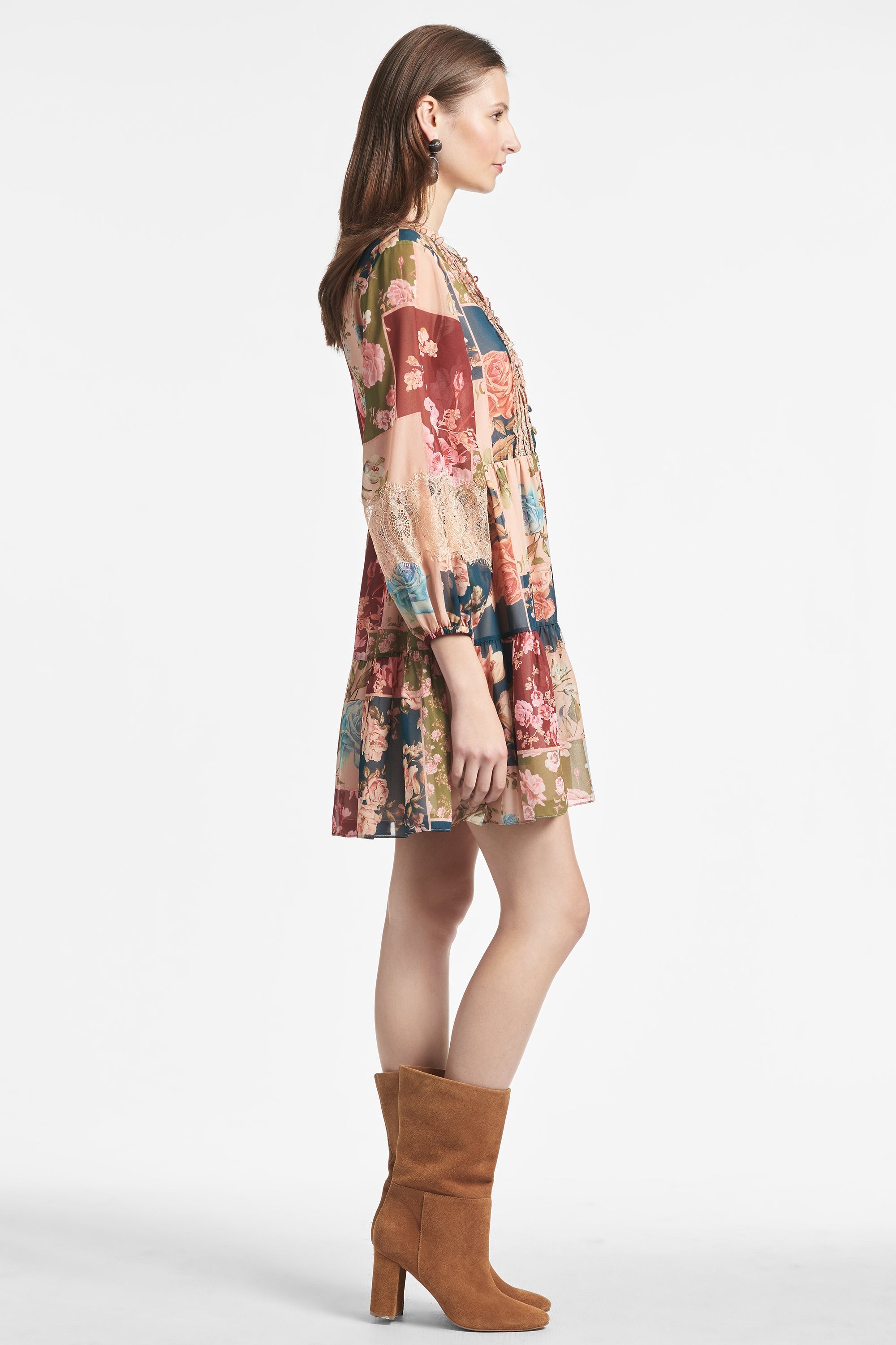 Moyer Dress - Floral Patchwork - Final Sale