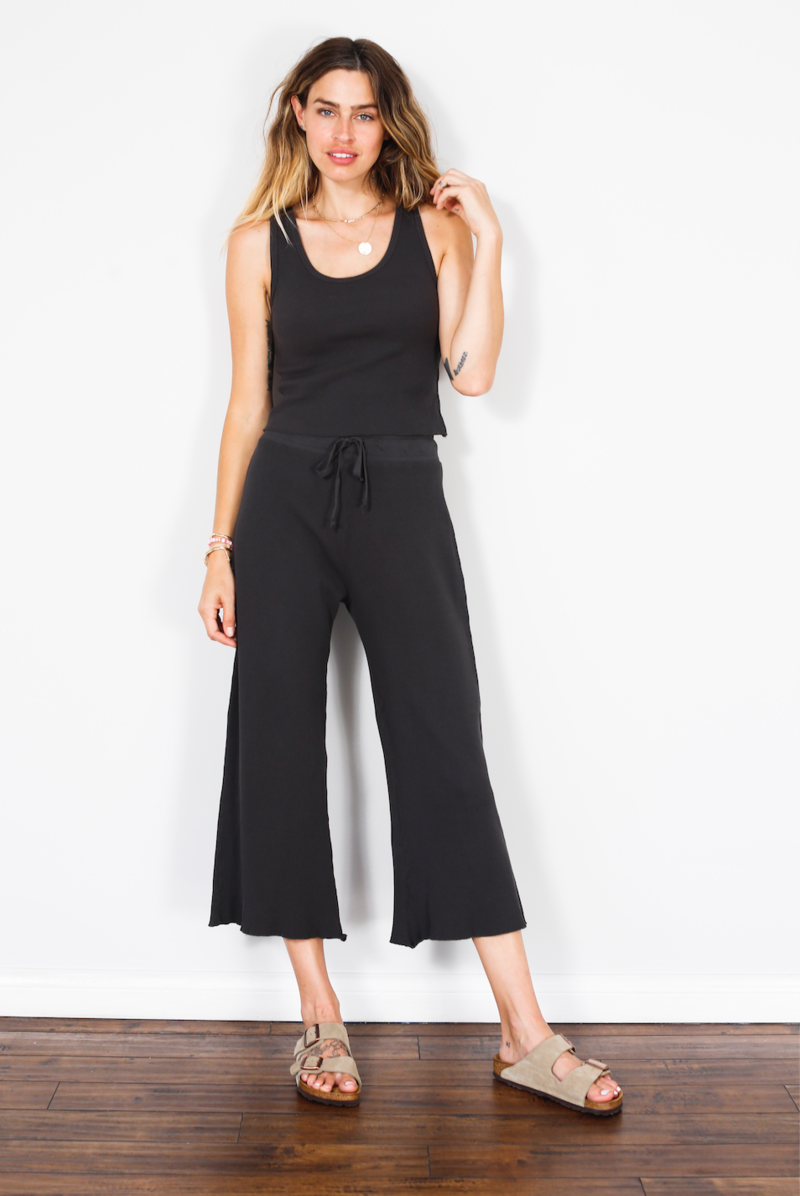B24 - Maggie - Waffle Wide Leg Sweatpant
