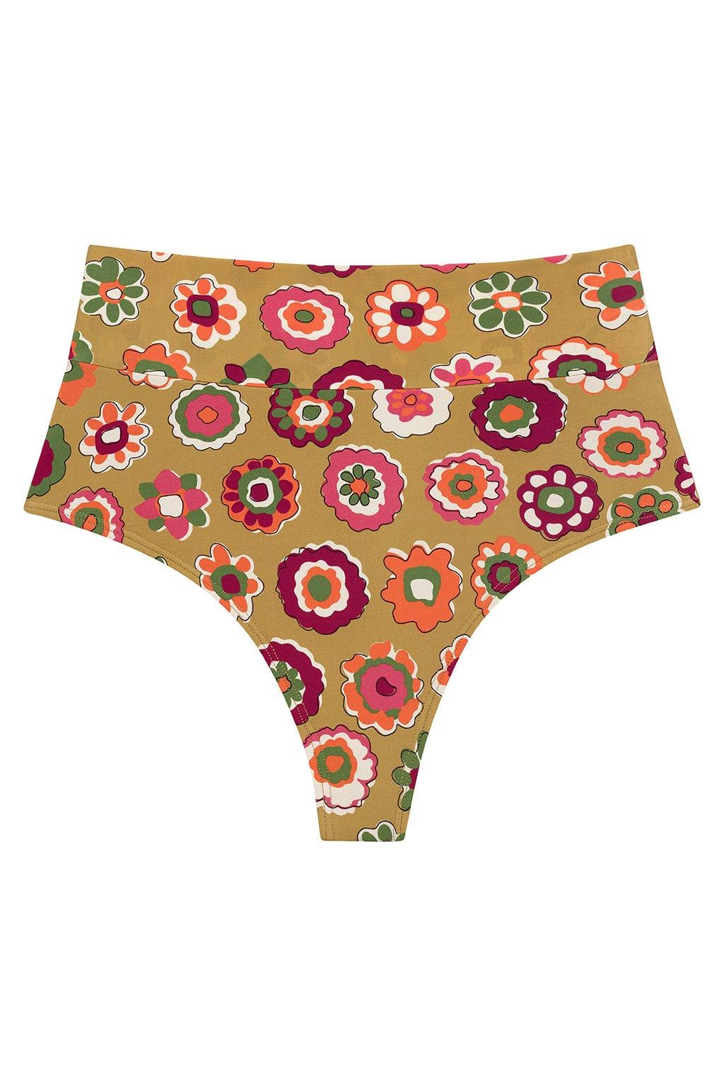 Mazzy Floral Added Coverage High Rise Bikini Bottom