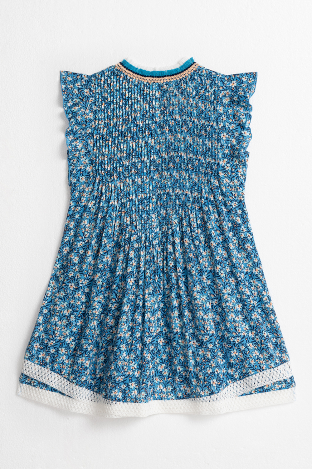 Mini Dress Sasha Kids V Blue Paquerette Viscose