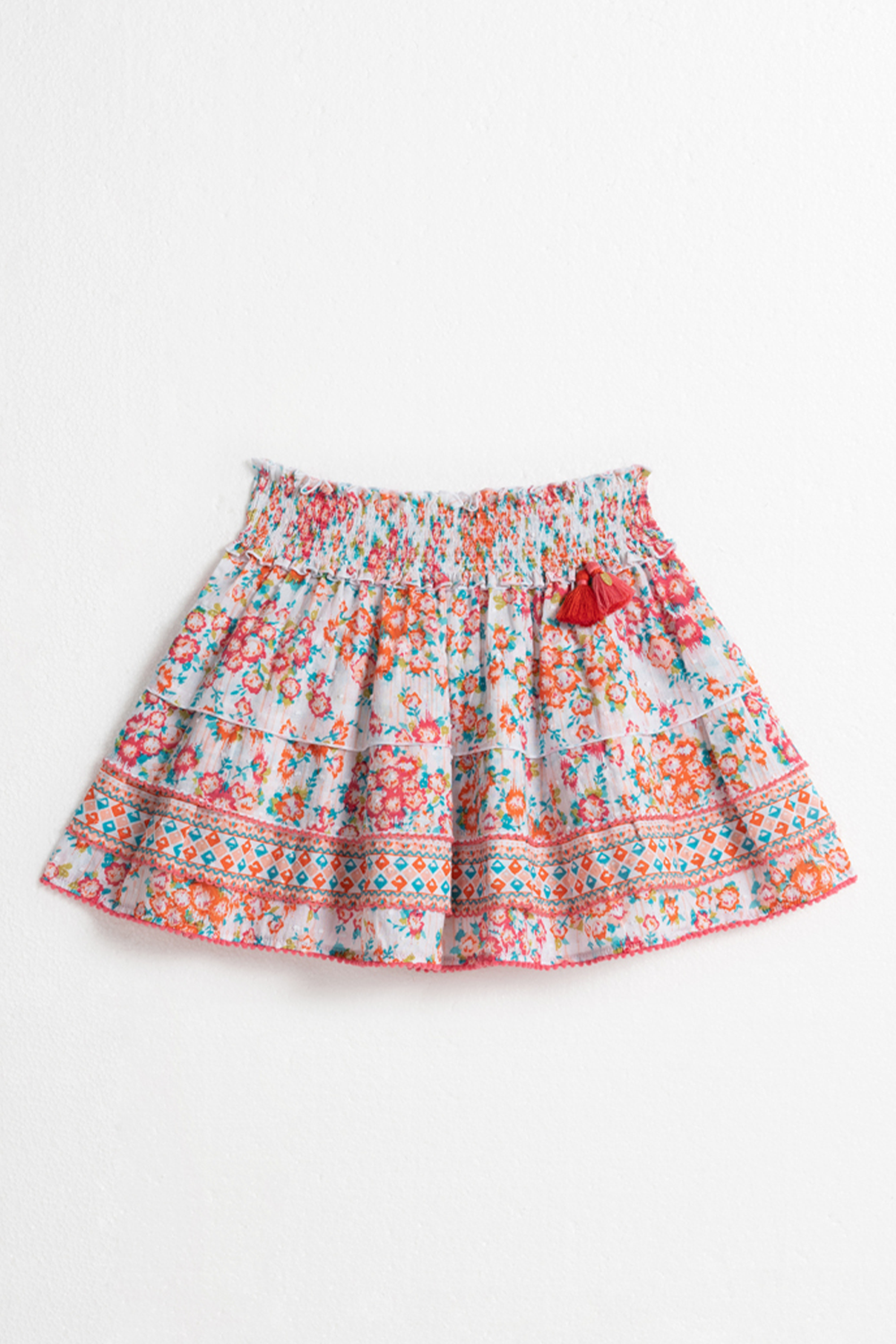 Mini Skirt Ariel Kids Ct Pm Pink Aquarelle Cotton Plumeti