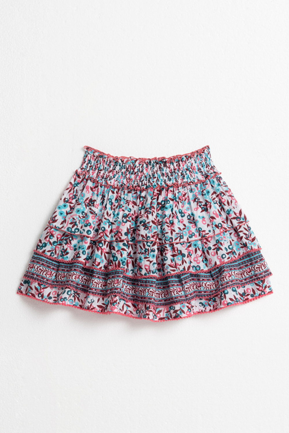 Mini Skirt Ariel Kids Ct Pm Aqua Blueberry Cotton Plumeti