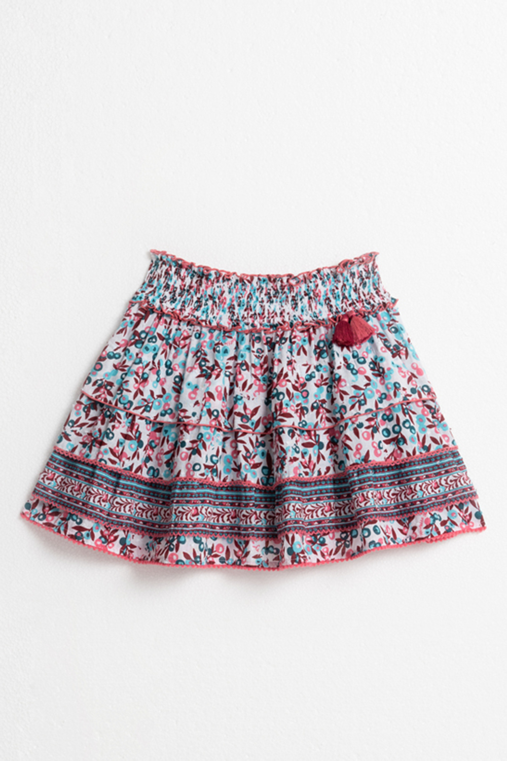 Mini Skirt Ariel Kids Ct Pm Aqua Blueberry Cotton Plumeti