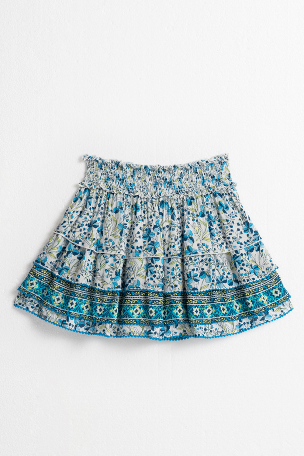 Poupette St Barth - Kids Mini Skirt Ariel - Blue Mini Jonquille