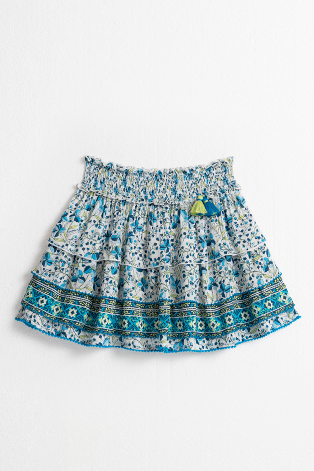 Poupette St Barth - Kids Mini Skirt Ariel - Blue Mini Jonquille