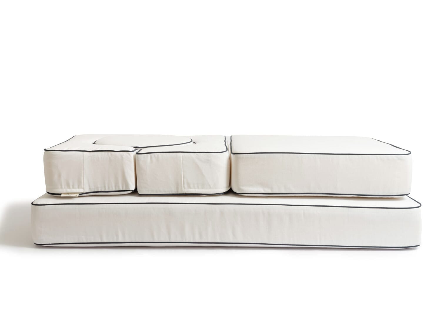 studio image of white modular pillow stack