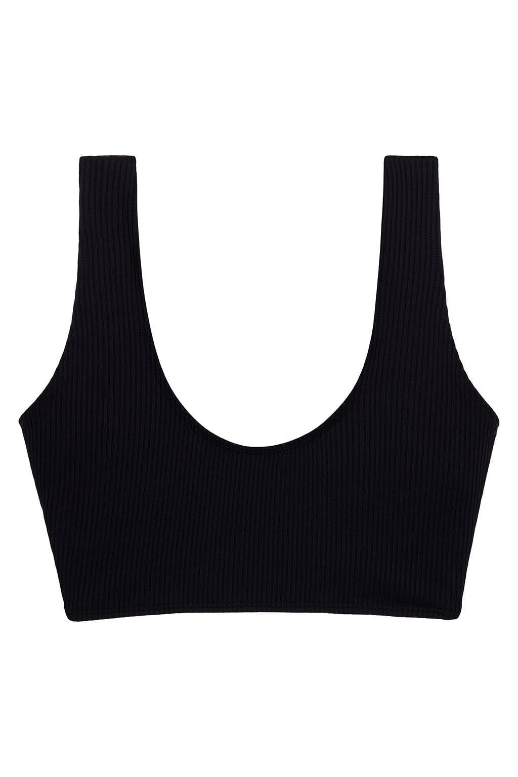 Black Rib Kim Variation Bikini Top