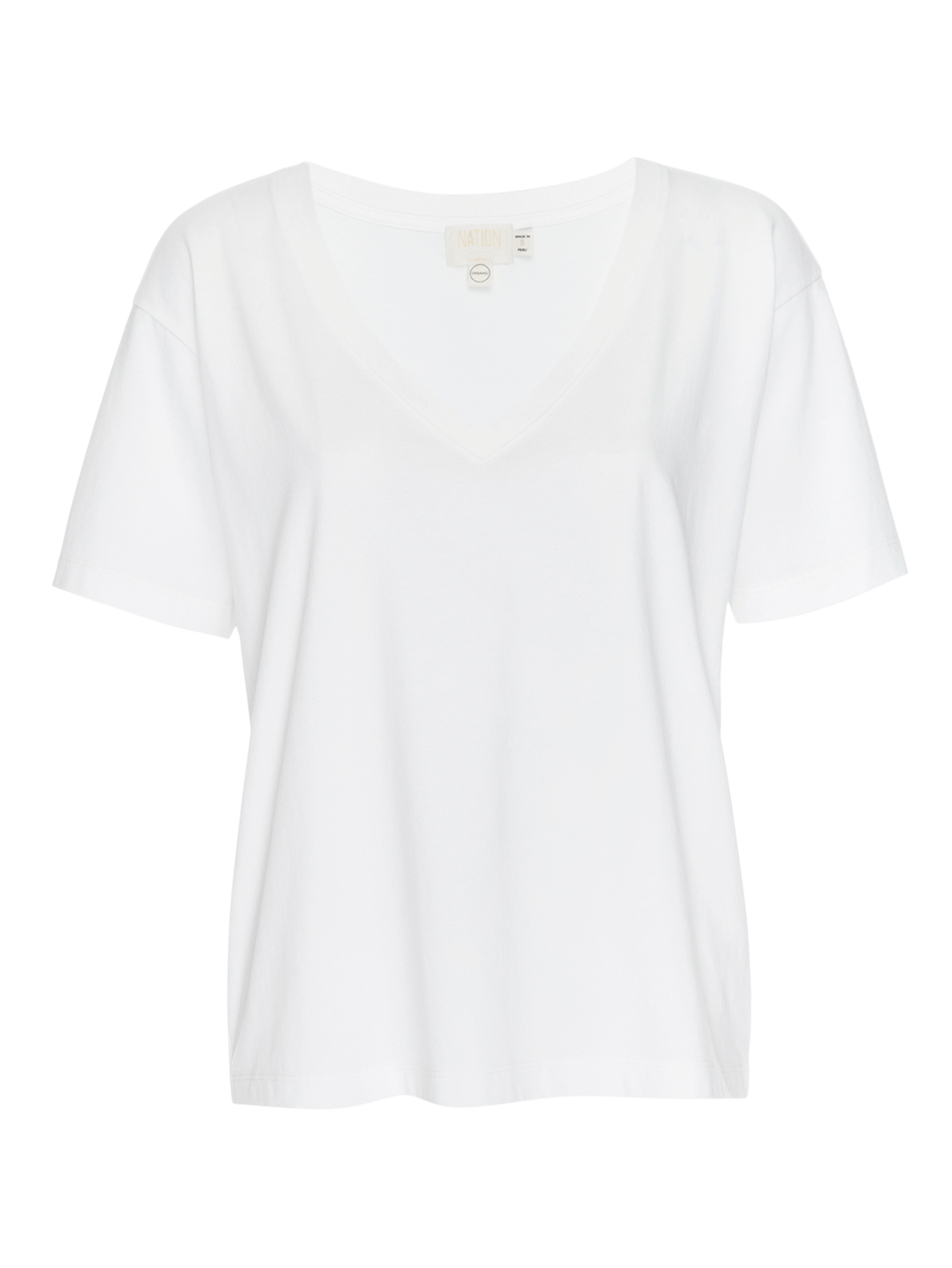 NATION LTD Nina Organic Cotton Vintage Fit V Neck Tee