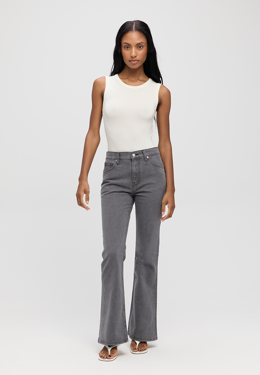 Nina High Rise Flare - Stormy Skies