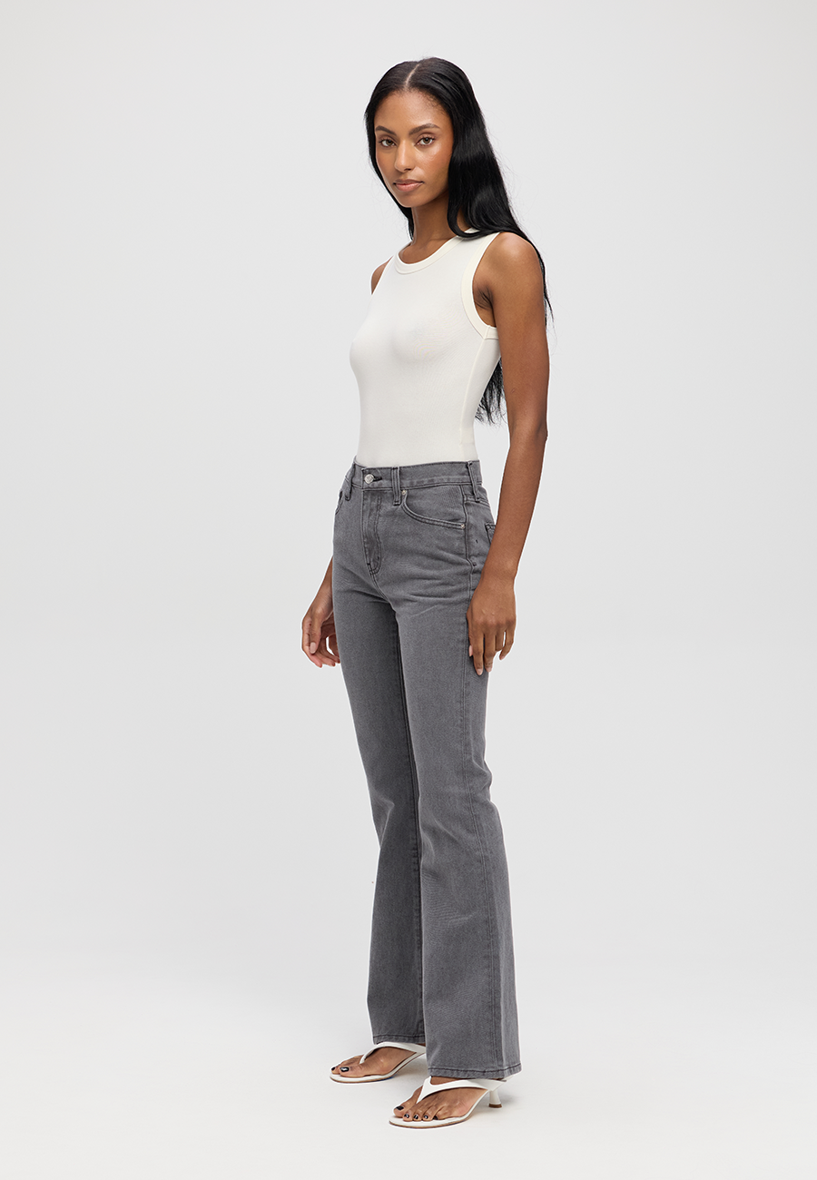 Nina High Rise Flare - Stormy Skies