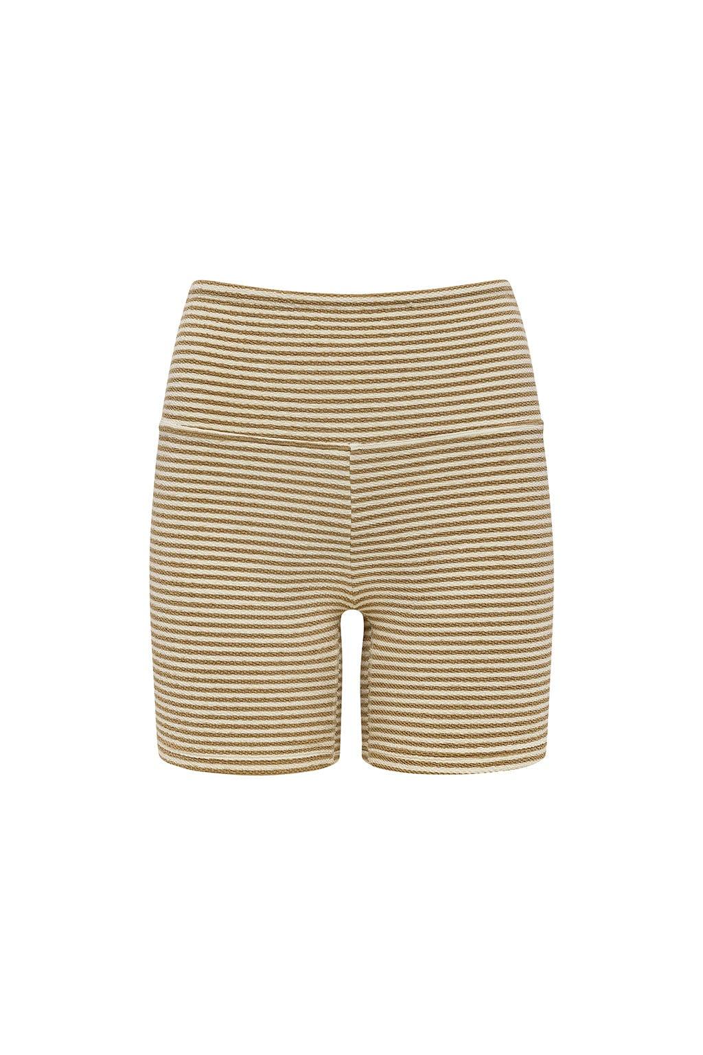 Neutral Stripe Midi Bike Short