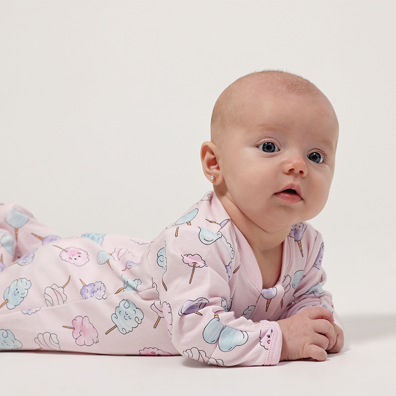 Zipper Footie Cotton Candy