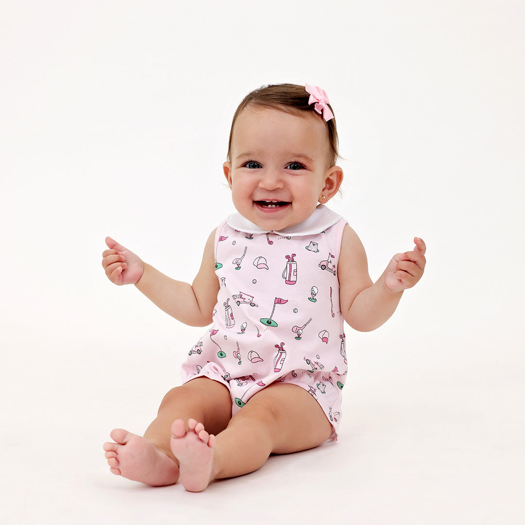 Bubble Romper Pink Golf - Baby Noomie