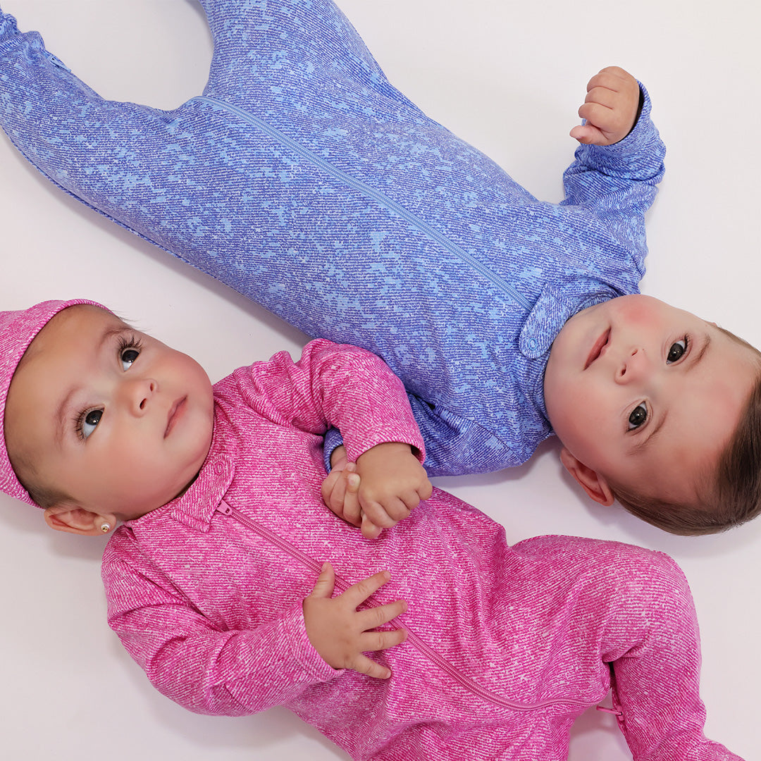 Zipper Footie Pink Jean