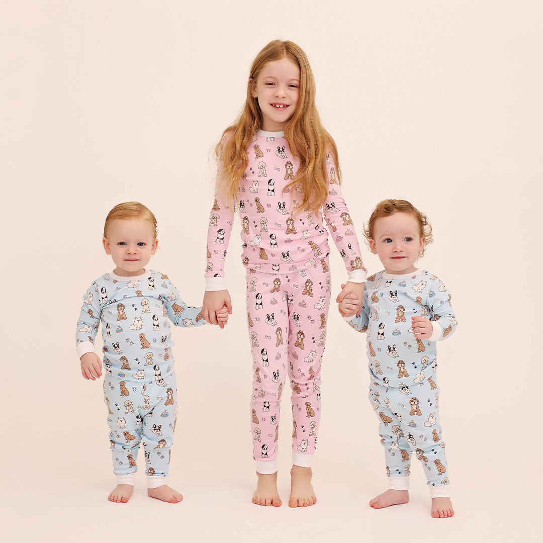 Two Piece Pj Doggie Day Care Pink