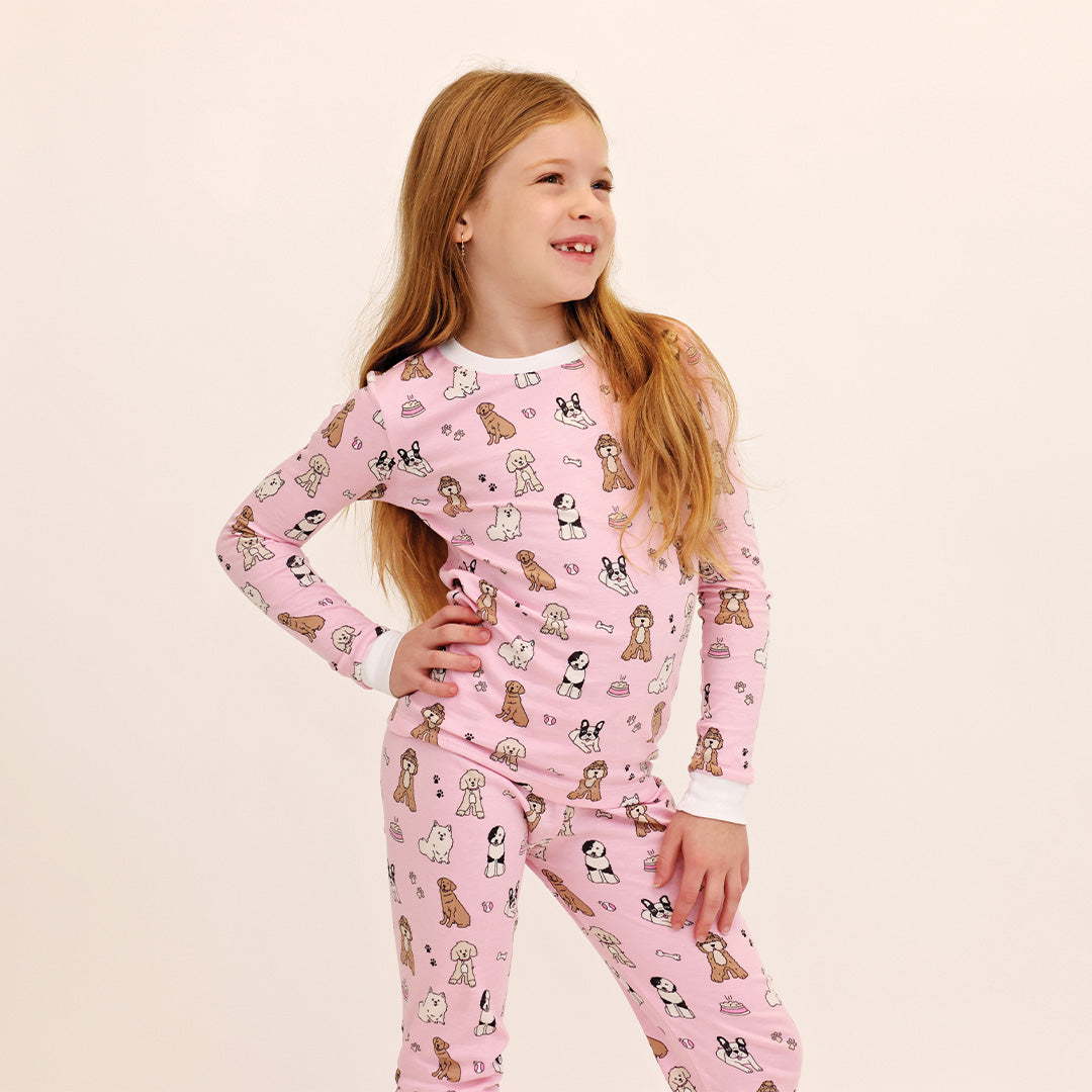Two Piece Pj Doggie Day Care Pink