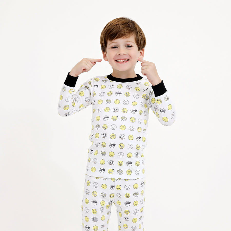 Two Piece Pj Happy Faces