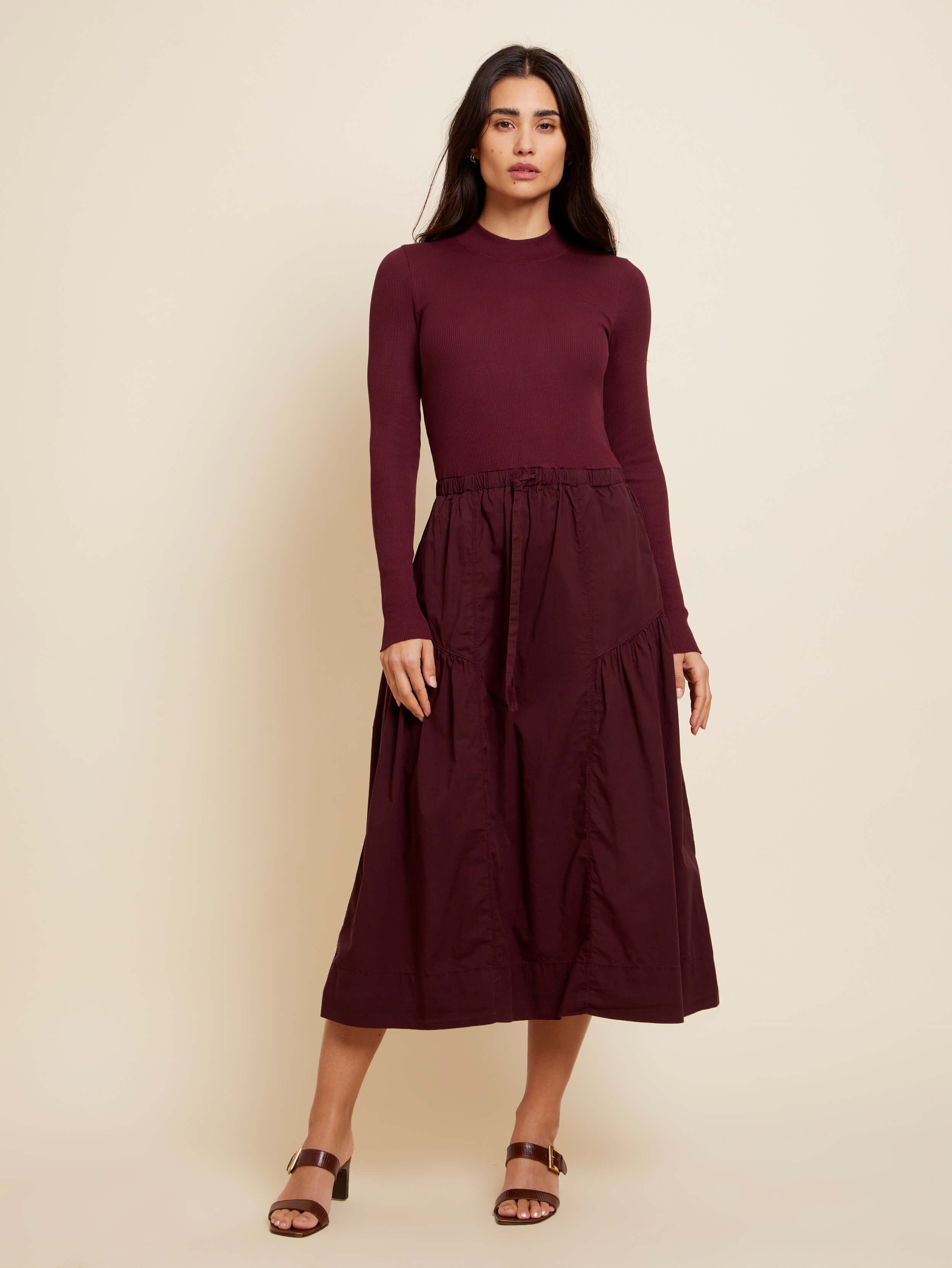 NATION LTD Wrenley Combo Midi Dress