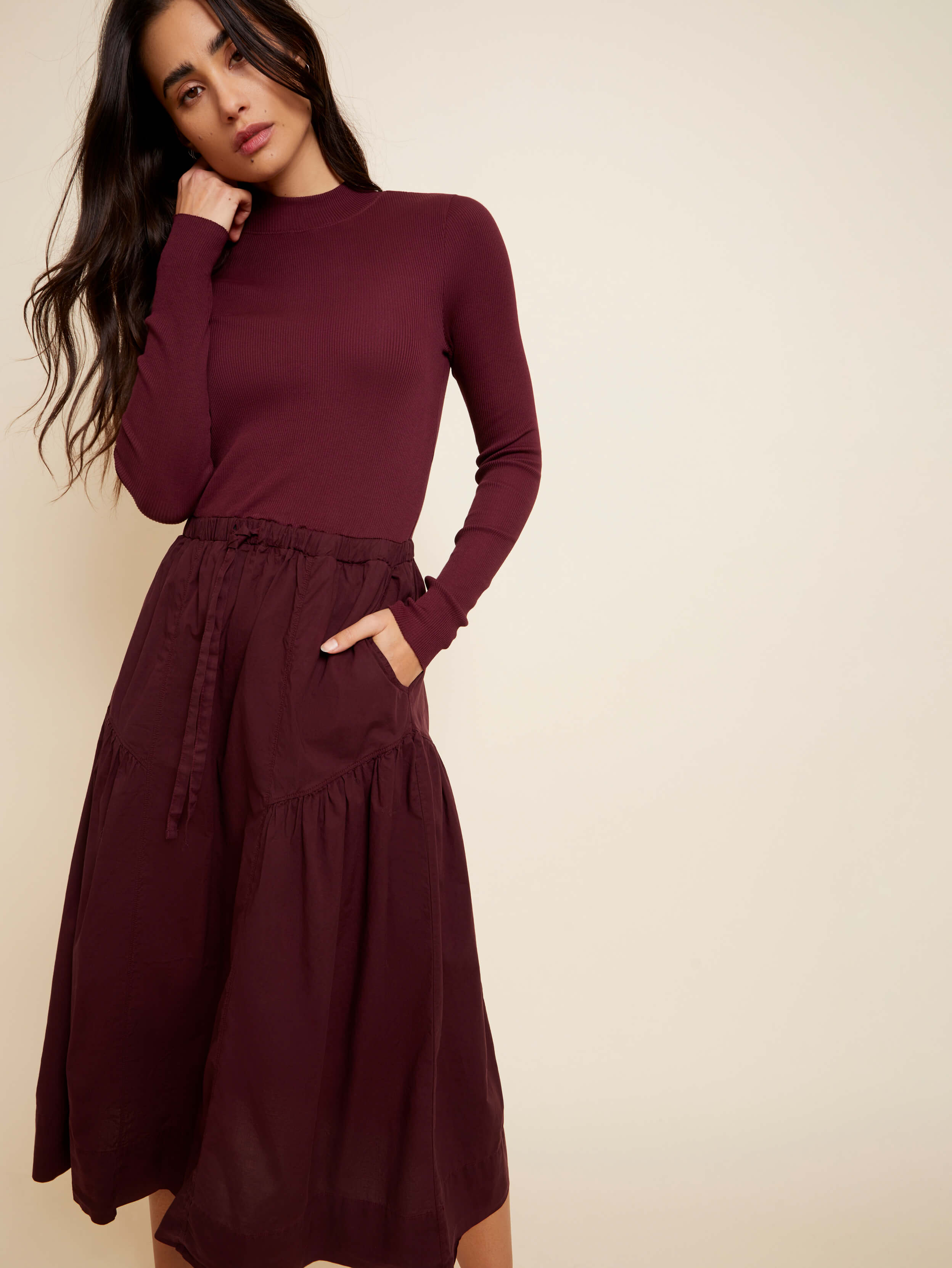 NATION LTD Wrenley Combo Midi Dress