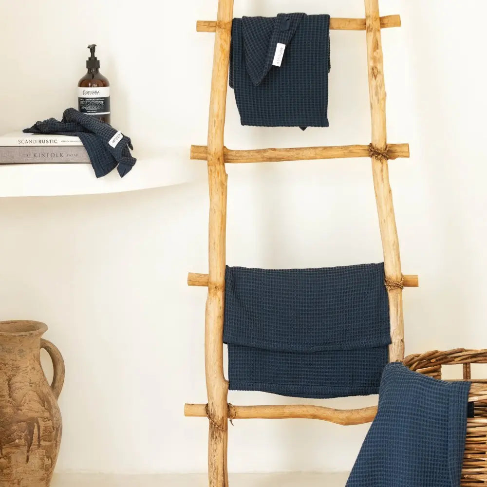 Bamboo Waffle Towels | Ocean