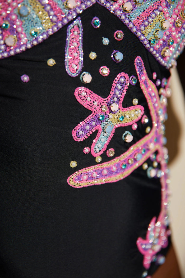 Selene Sea Shell Swimsuit In Black Shell Bust