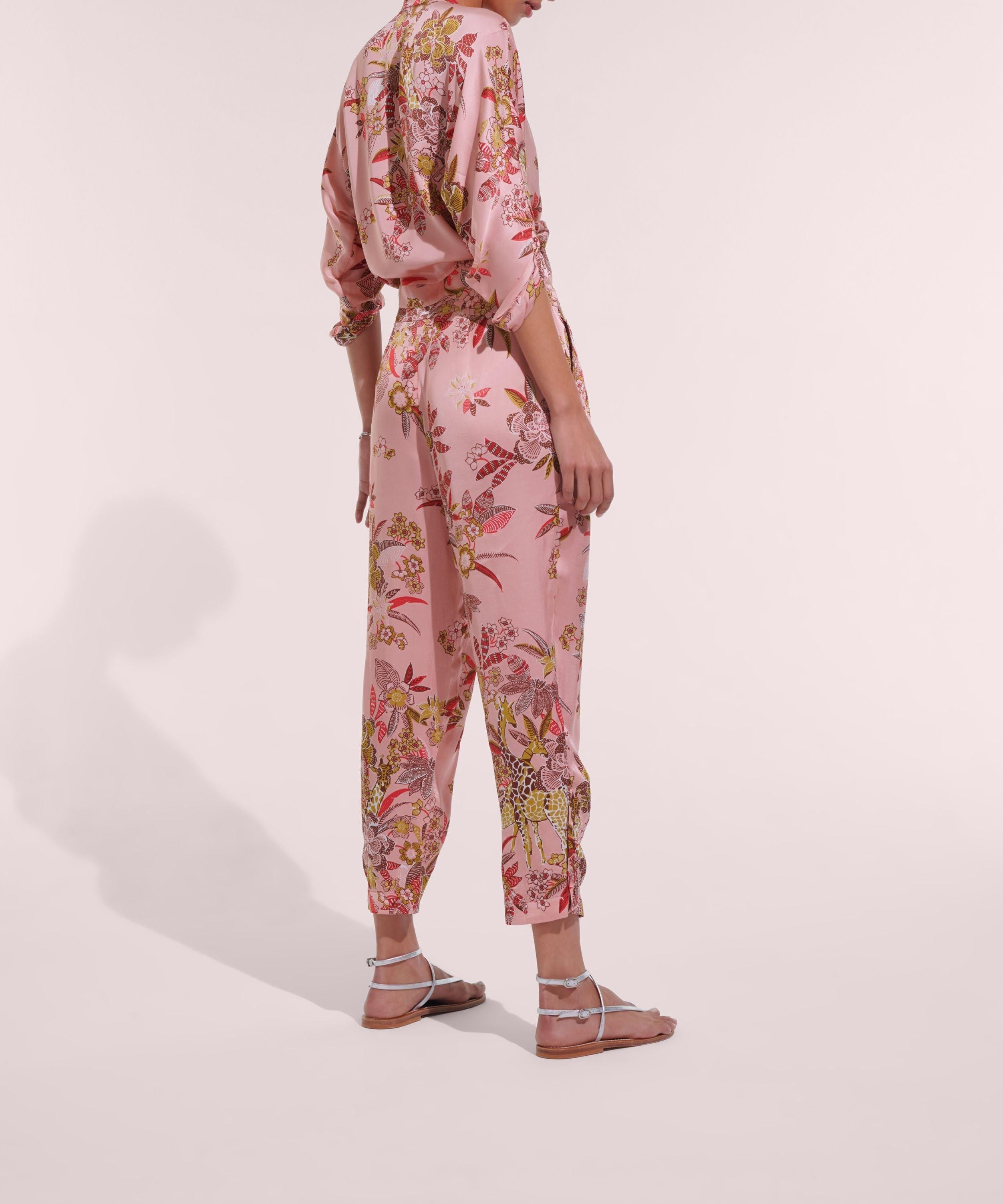 Pant Bel - Pink Leo Forest