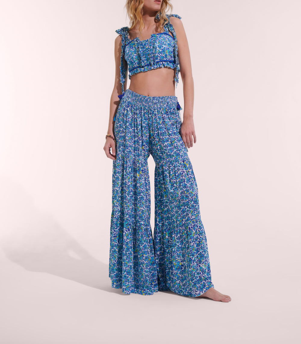 Pant Soledad V Blue Net Viscose