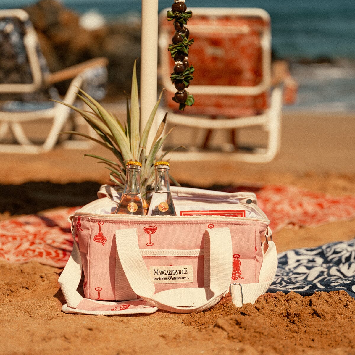 The Volcano Cooler Bag - Strawberry Daiquiri Marg Volcano Cooler Bag Margaritaville by B&P Co. 